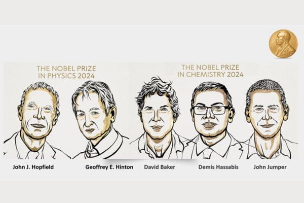 Figure 4. Recipients of the 2024 Nobel Prizes for AI research.