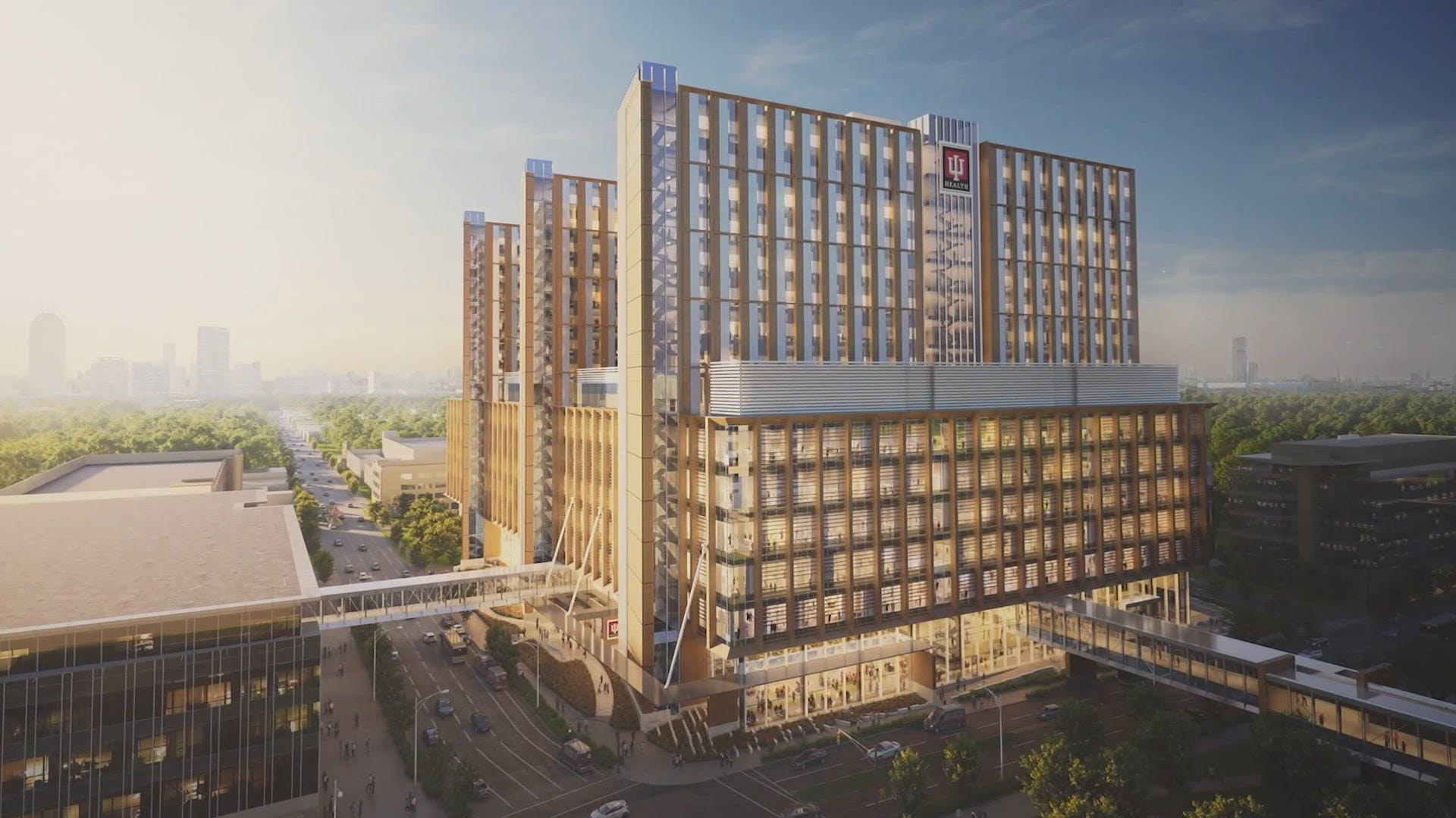 Virtual image of the future IU Health hospital in downtown Indianapolis.