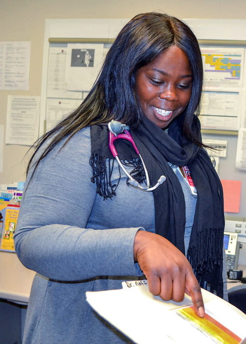a resident in the clinic