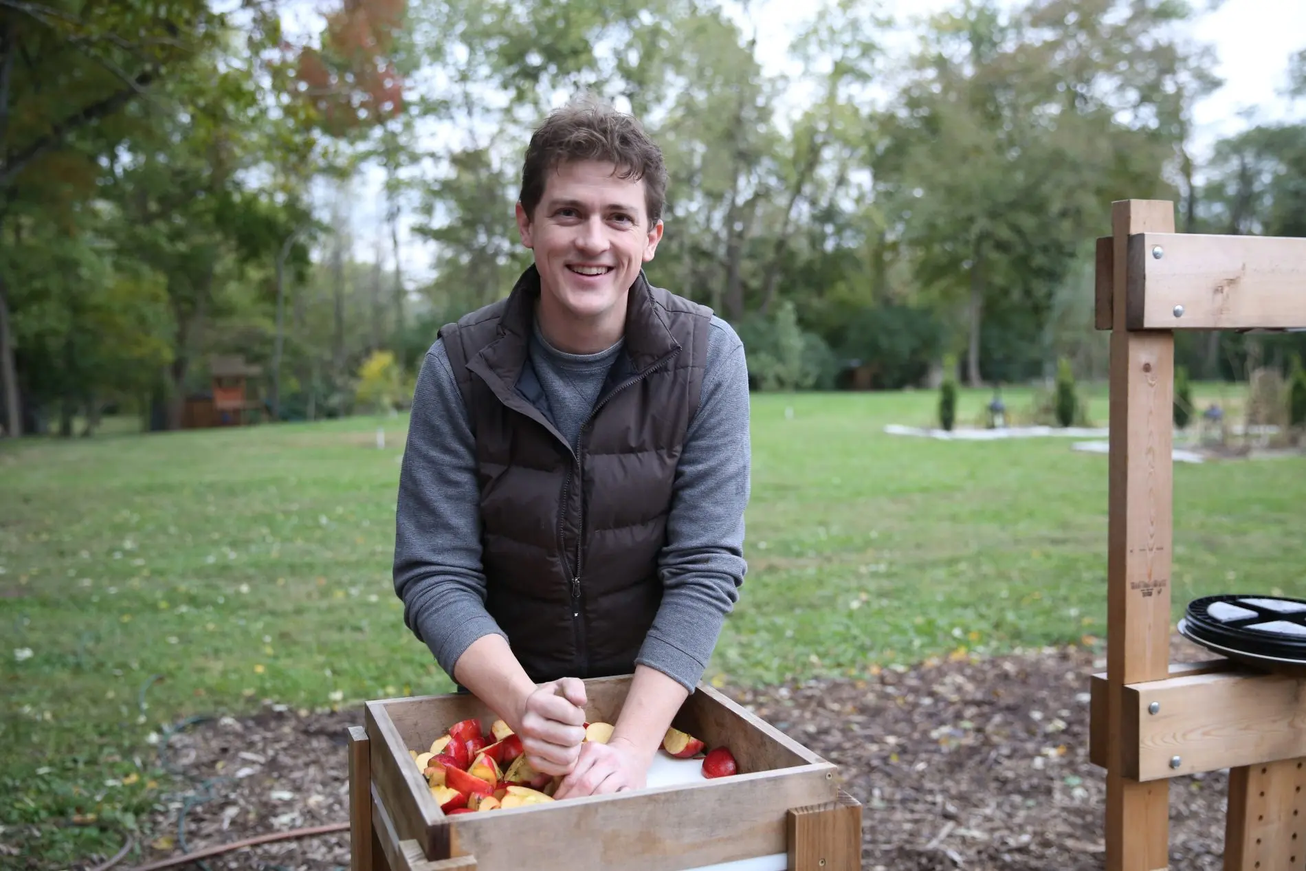 Man with apples