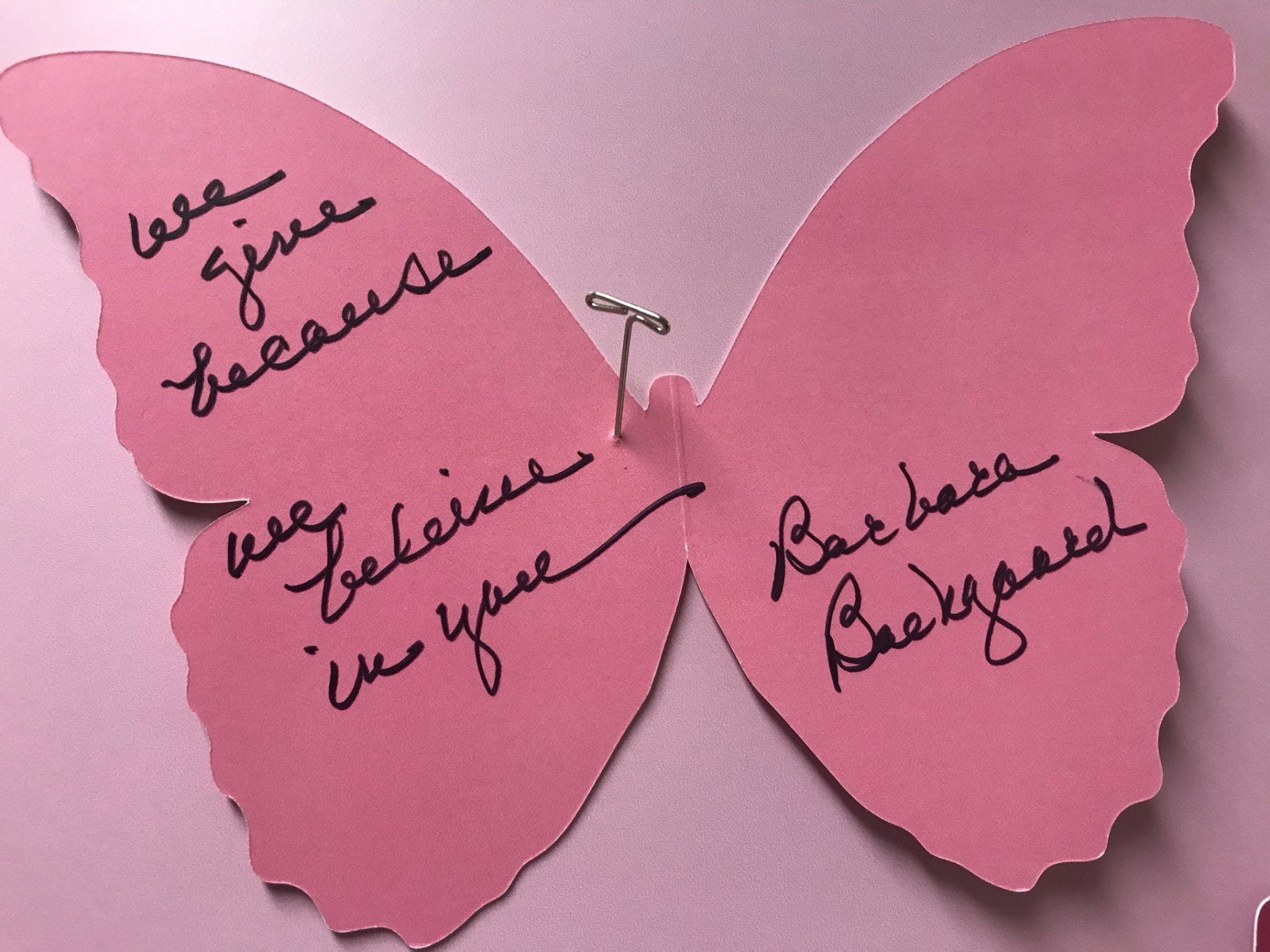 “We give because we believe in you”