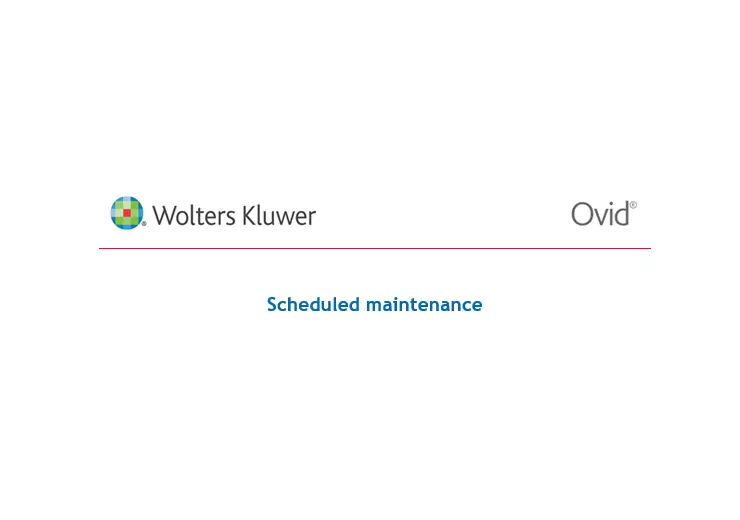 Ovid scheduled maintenance