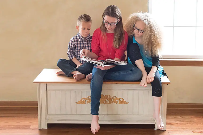Adult with children
