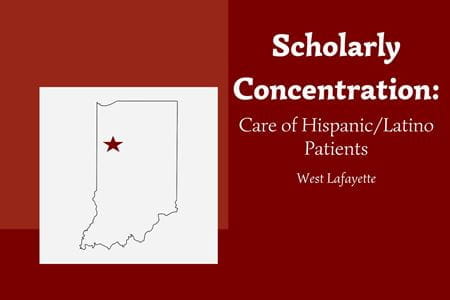 map shows location of the latino patient care concentration in west lafayette