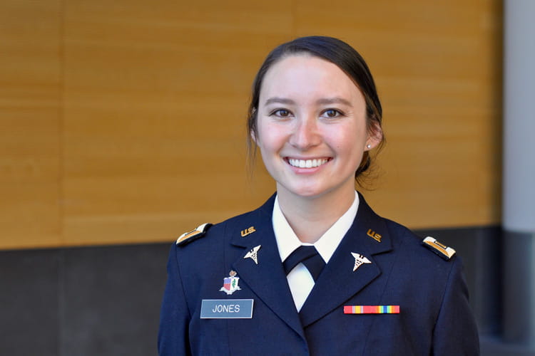 Angel Jones in uniform