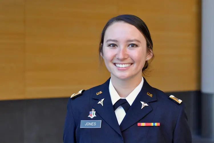 Angel Jones in uniform