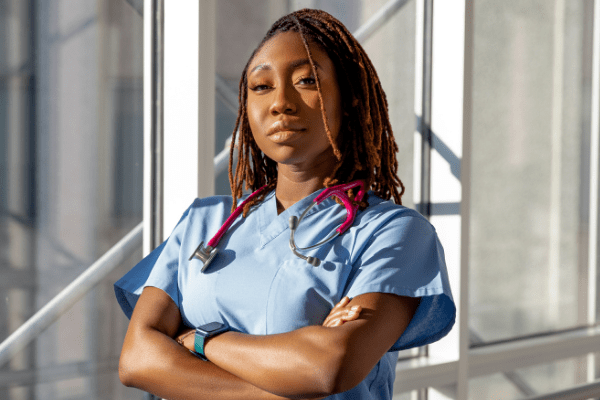 Areisa Peters with stethoscope