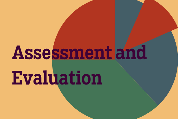 Assessment and Evaluation title with pie chart