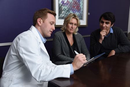 a provider works with parents on a care plan