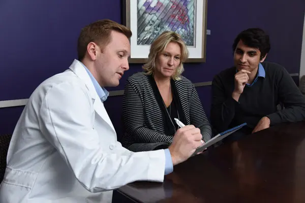 a provider works with parents on a care plan