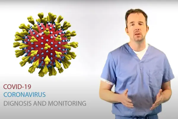 screenshot of a youtube video on covid-19 diagnosis with graham carlos md