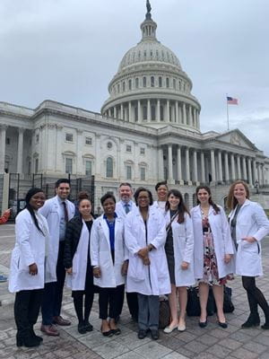 Dr. Tucker Edmonds with IU School of Medicine learners