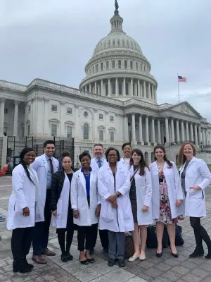 Dr. Tucker Edmonds with IU School of Medicine learners