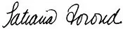signature of tatiana foroud