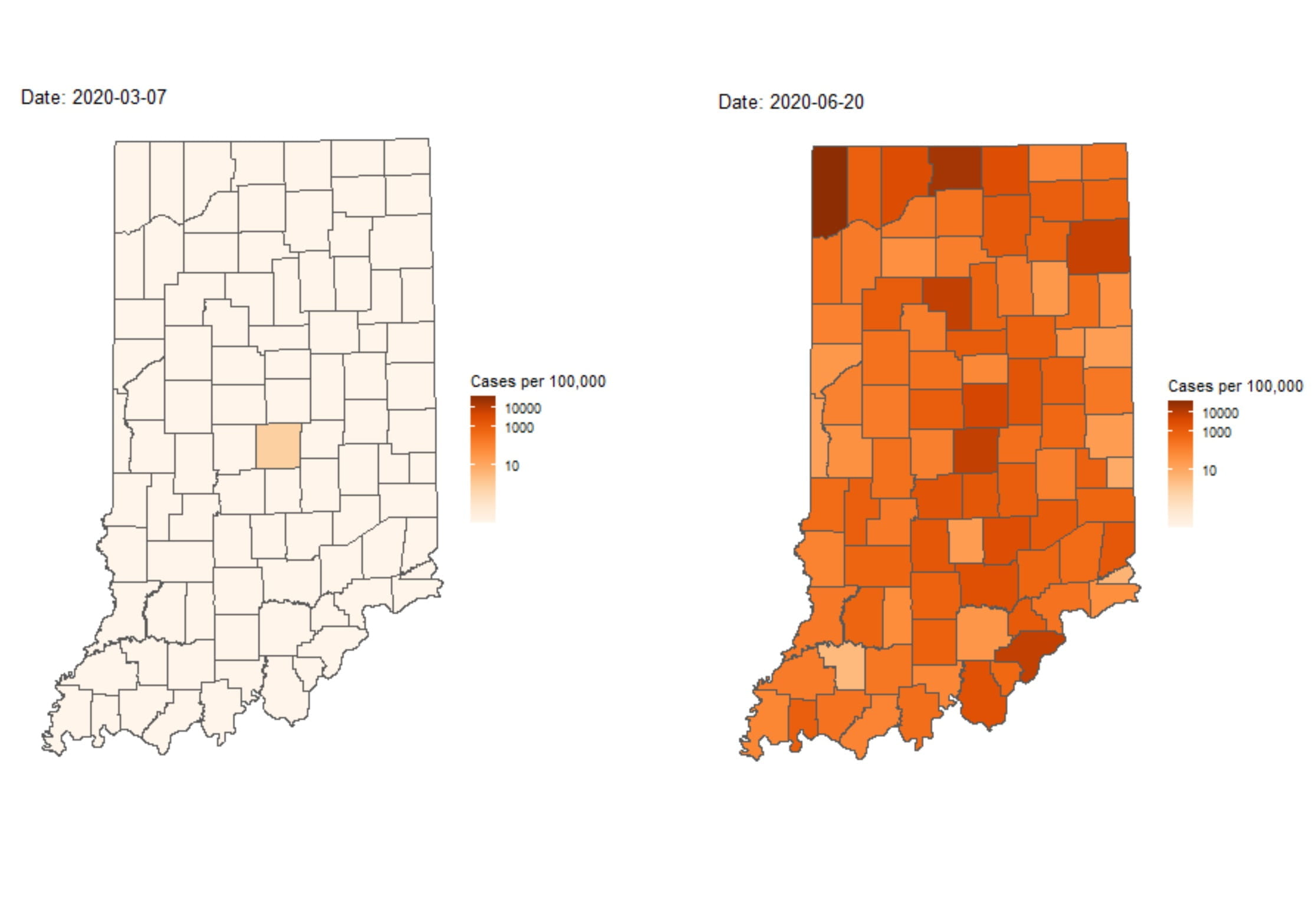 COVID Cases in Indiana