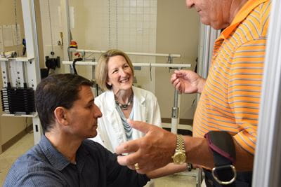 Flora Hammond with a patient