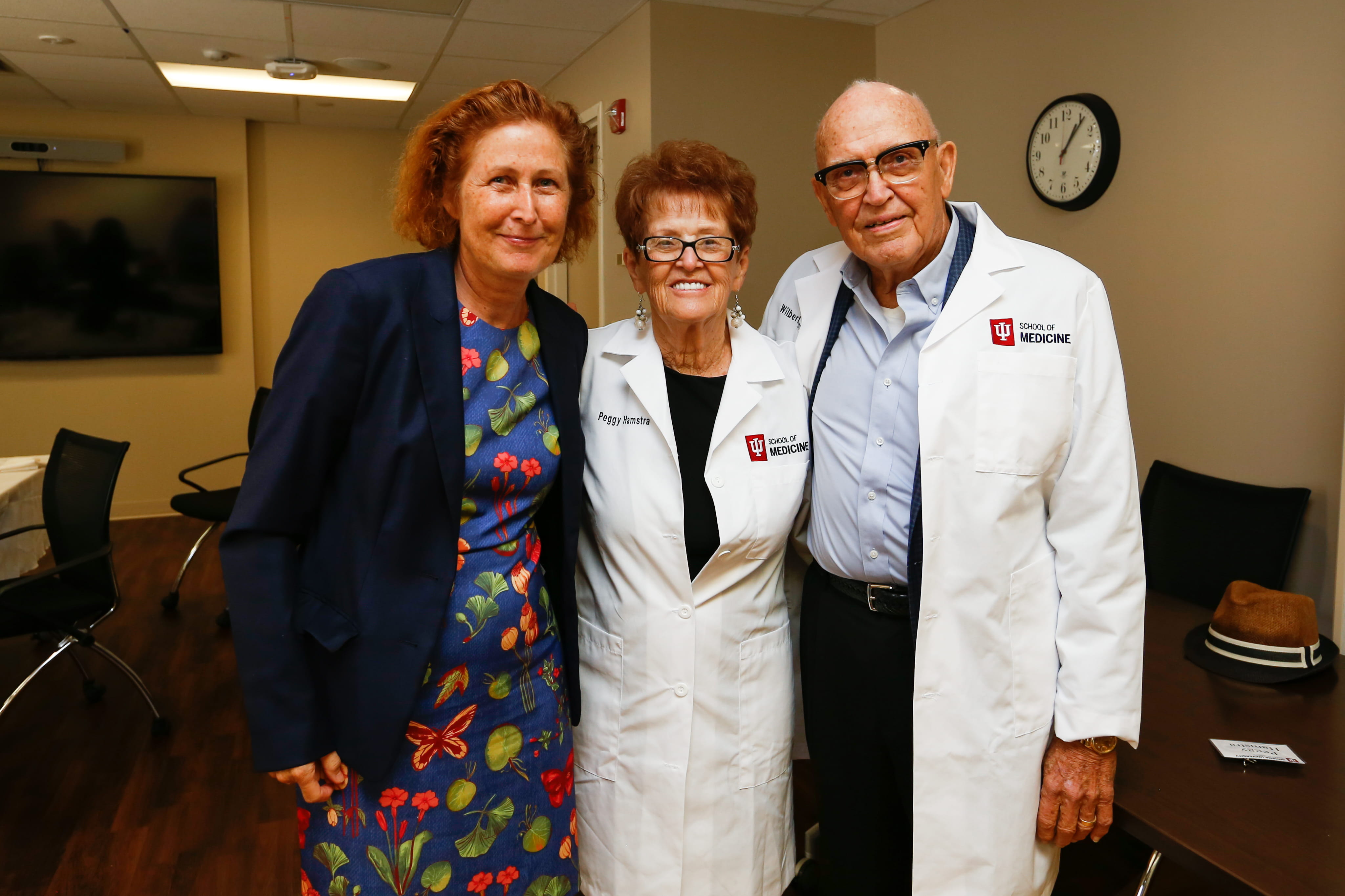 Dr. Elizabeth von der Lohe with Mr. and Mrs. Wilbert Hamstra