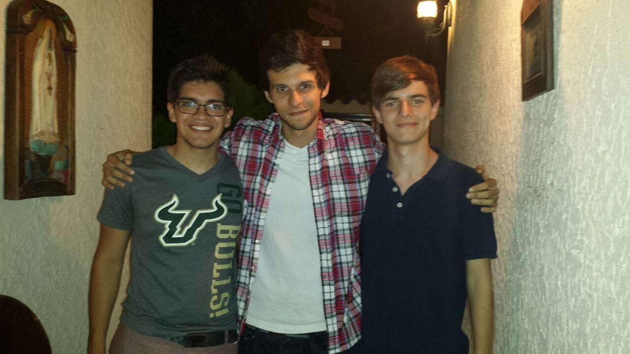 Alejandro Bolivar with friends