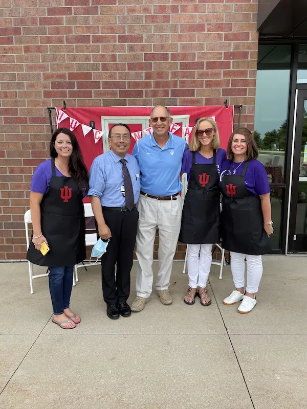 FWMSA members with Dr. Chang at welcome BBQ