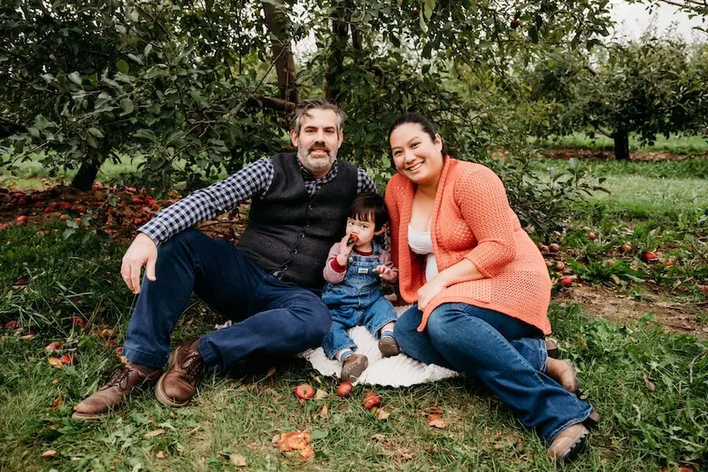 Christine Huang and family