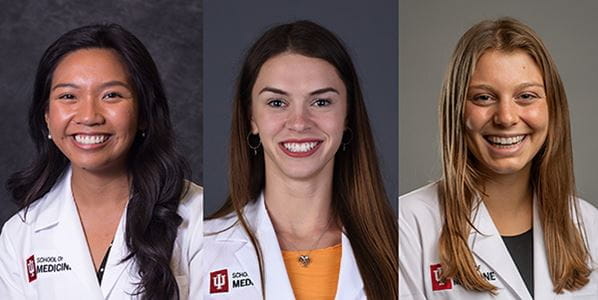 Medical students Micaela Gaviola, Marissa Vander Missen and Destiny Resner
