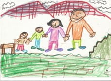 Pictured: Artwork by Nishil Rohit, who won first place in the Grades K-2 category of Create for a Cause 2021