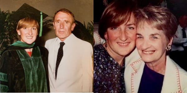 Flora Hammond with her parents