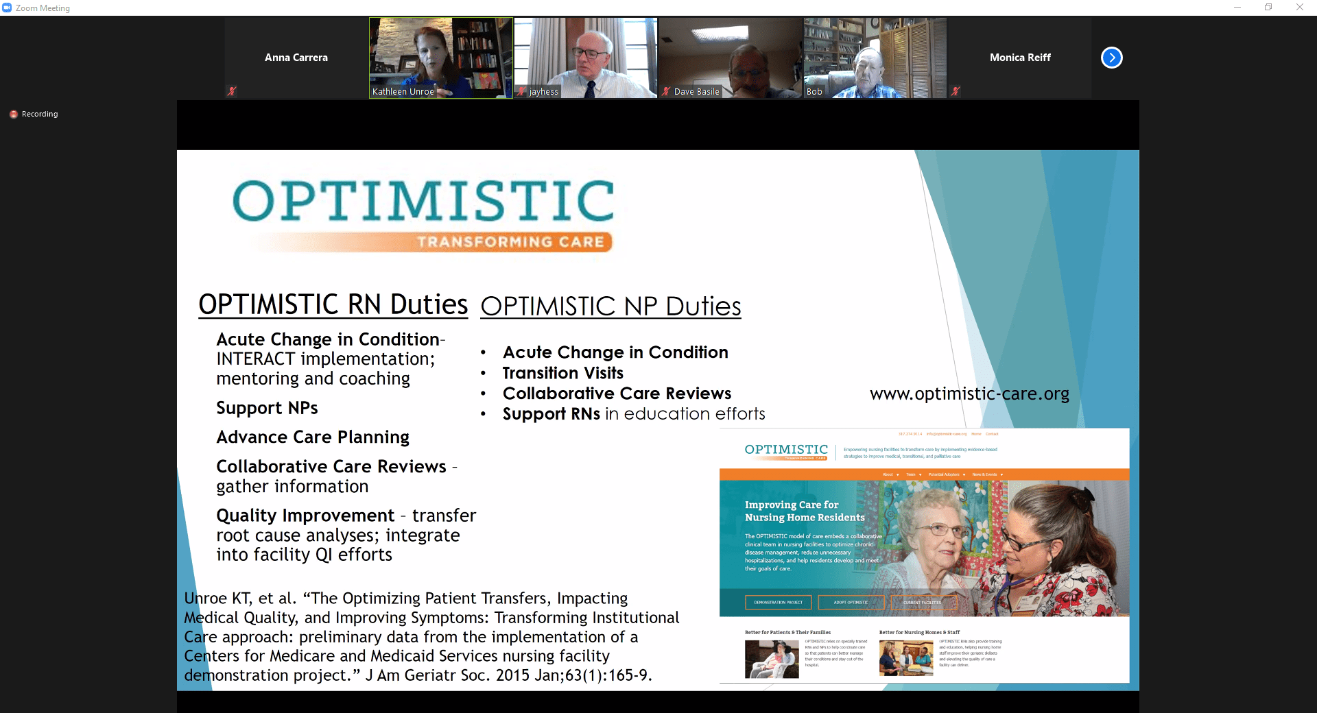 kathleen unroe presenting at showalter awards