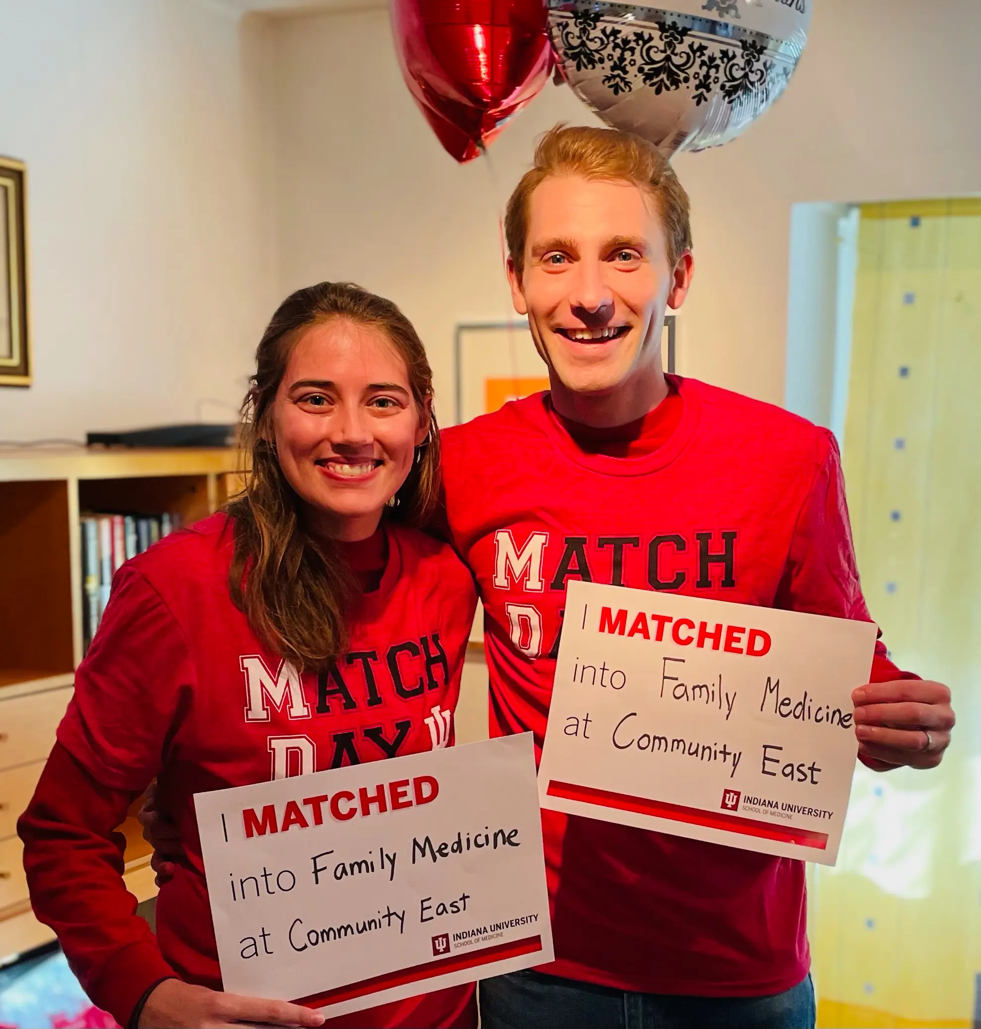 Kristen Swanson and Petr Sliva on Match Day 2021