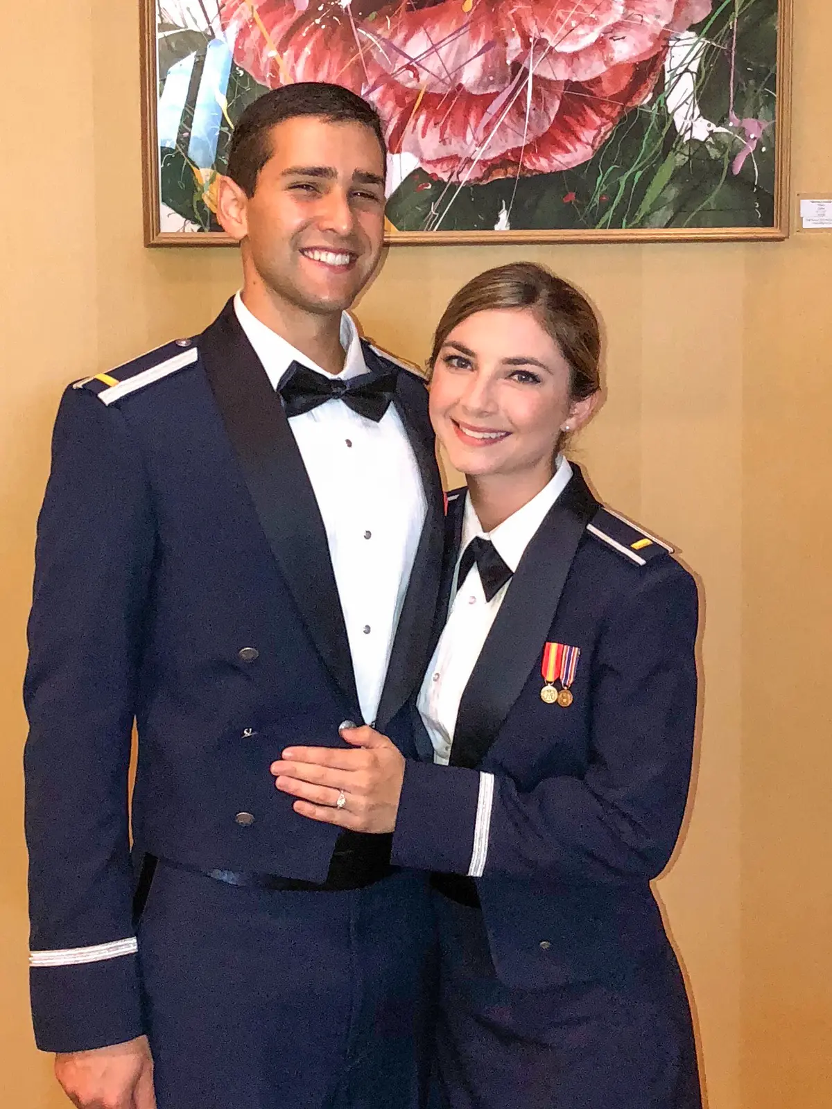 Carlos and Sarina in Air Force officer training