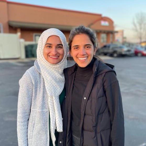 Maria Khan and Aida Haddad