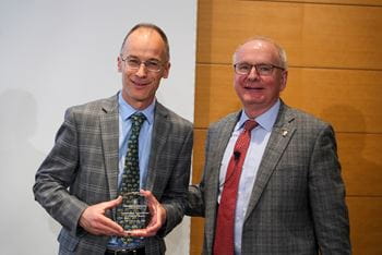 Mark Mach with diversity award