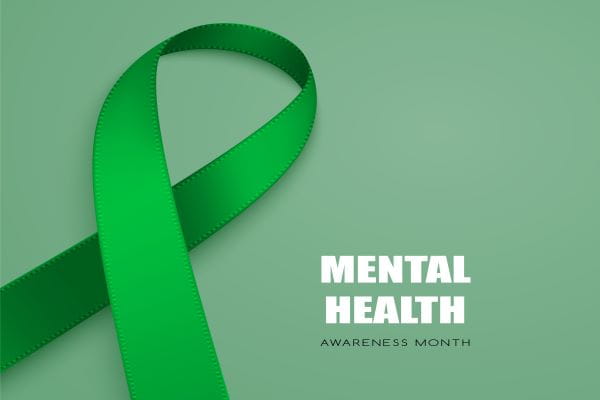 green ribbon Mental Health awareness month