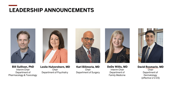 Leadership announcements slide