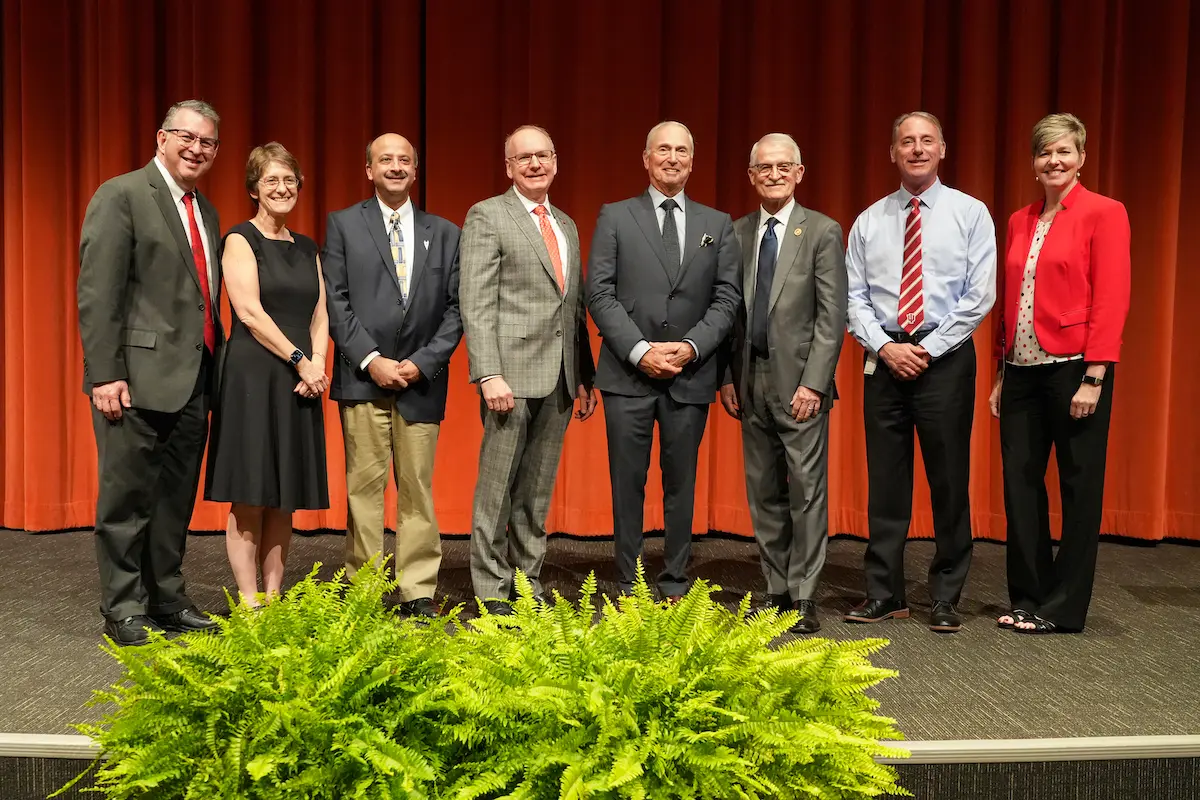 Dr. Grossman with IU School of Medicine leaders at the Stephen P. Bogdewic Lectureship in Medical Leadership