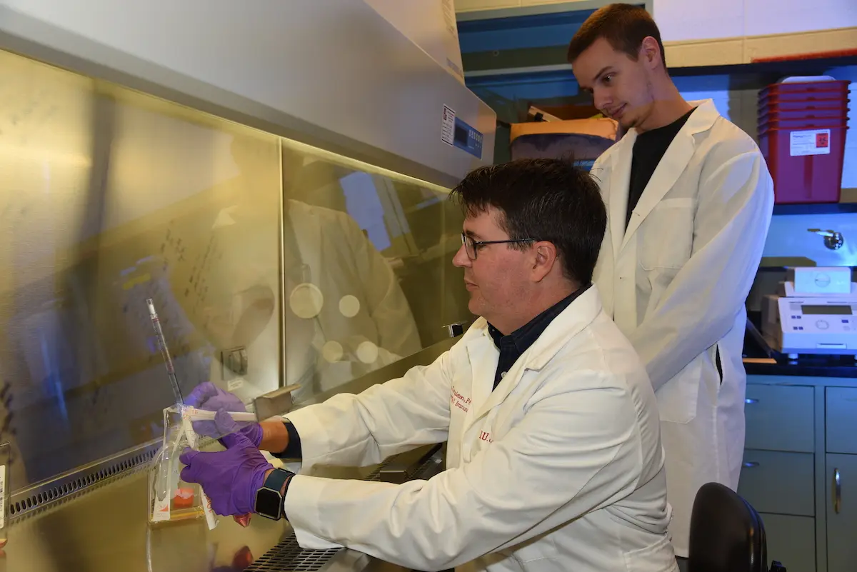 Terre Haute student in lab