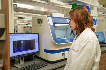 Lab analysis at the Undiagnosed Rare Disease Clinic