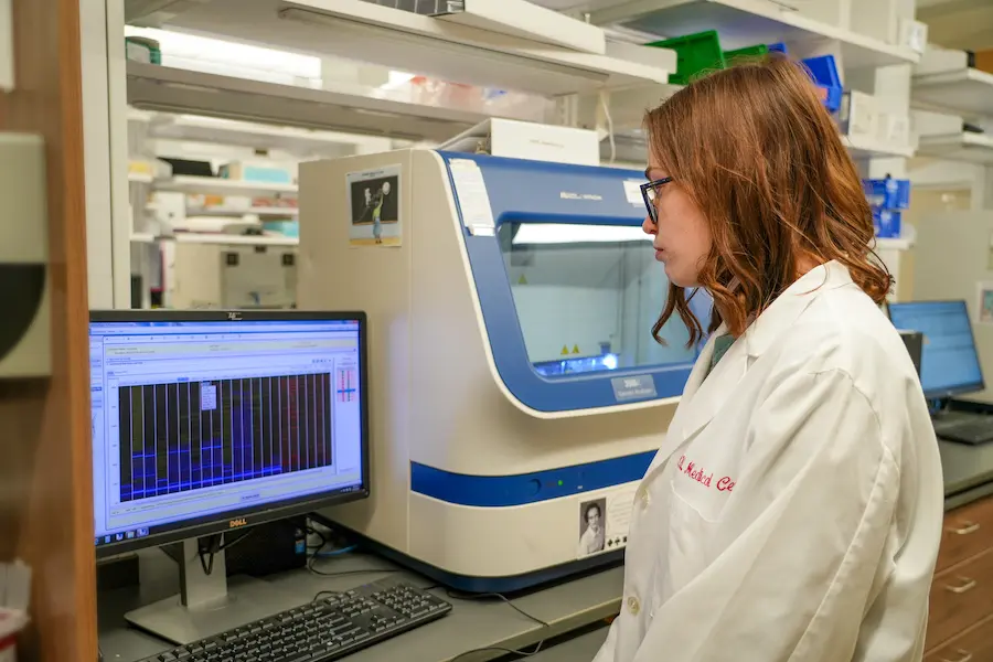 Lab analysis at the Undiagnosed Rare Disease Clinic