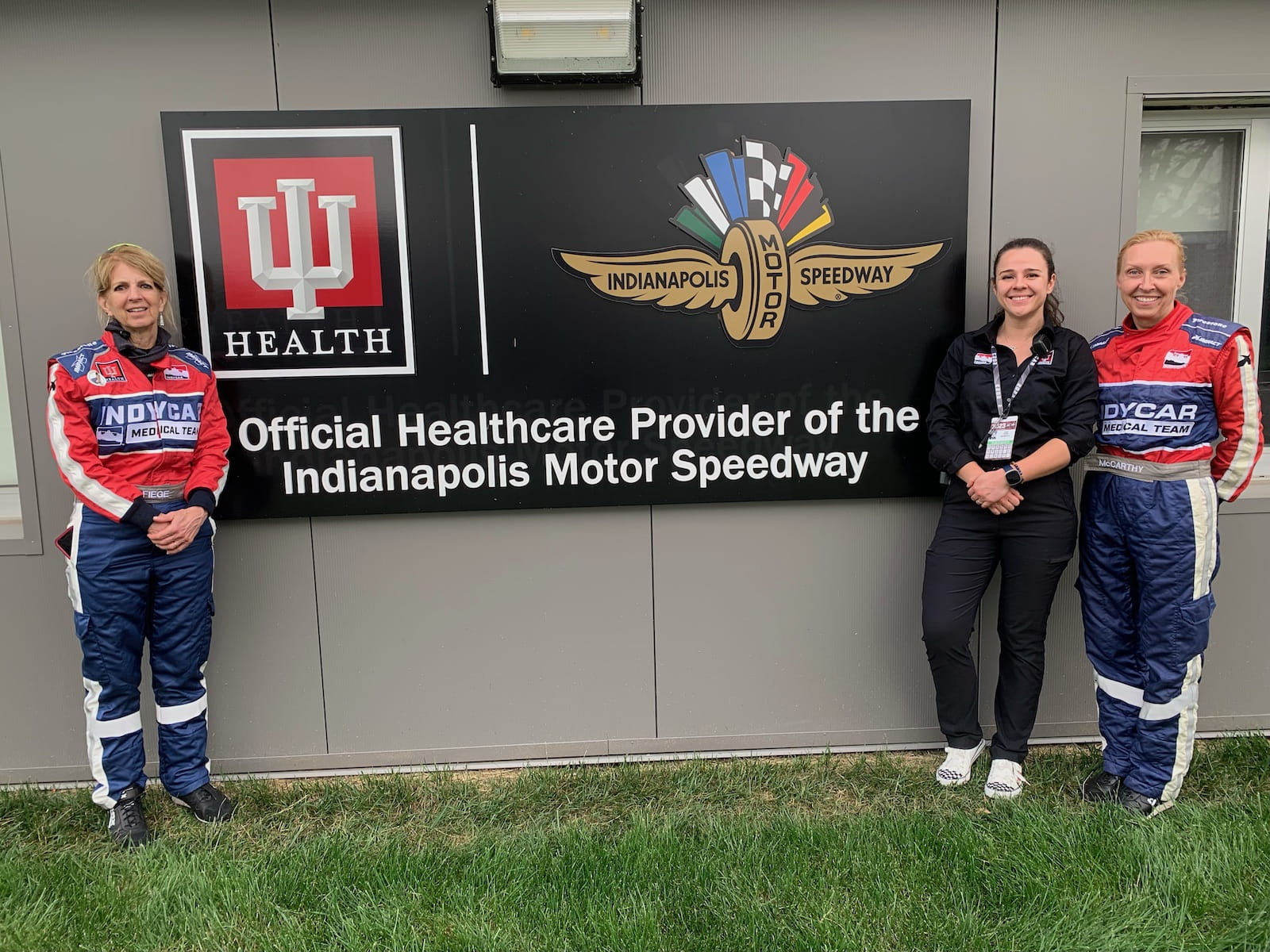 Drs. Angi Fiege, Julia Vaizer and Melissa McCarthy at the Indianapolis Motor Speedway Drs. Angi Fiege, Julia Vaizer and Melissa McCarthy at the Indianapolis Motor Speedway