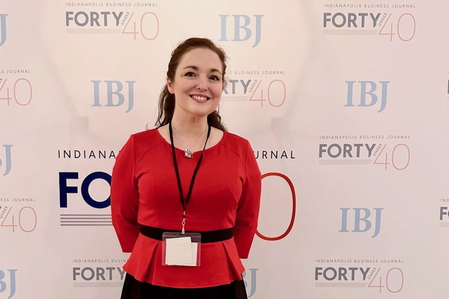 Elle Geddes, MD, at IBJ Forty Under 40 recognition event