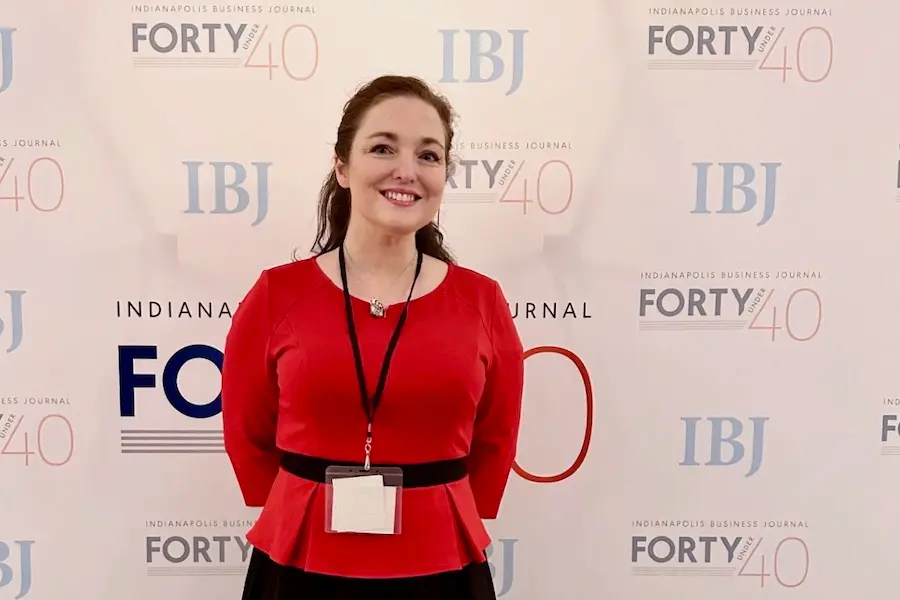 Elle Geddes, MD, at IBJ Forty Under 40 recognition event
