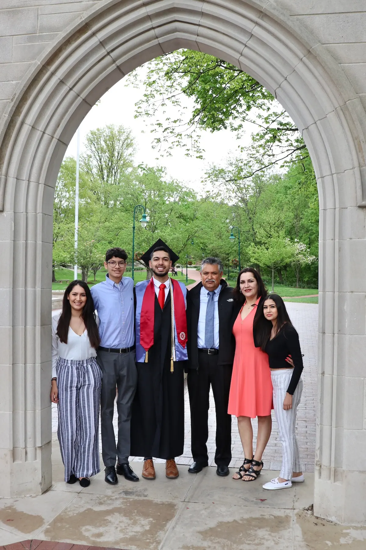 Hugo with family at his IU graduation