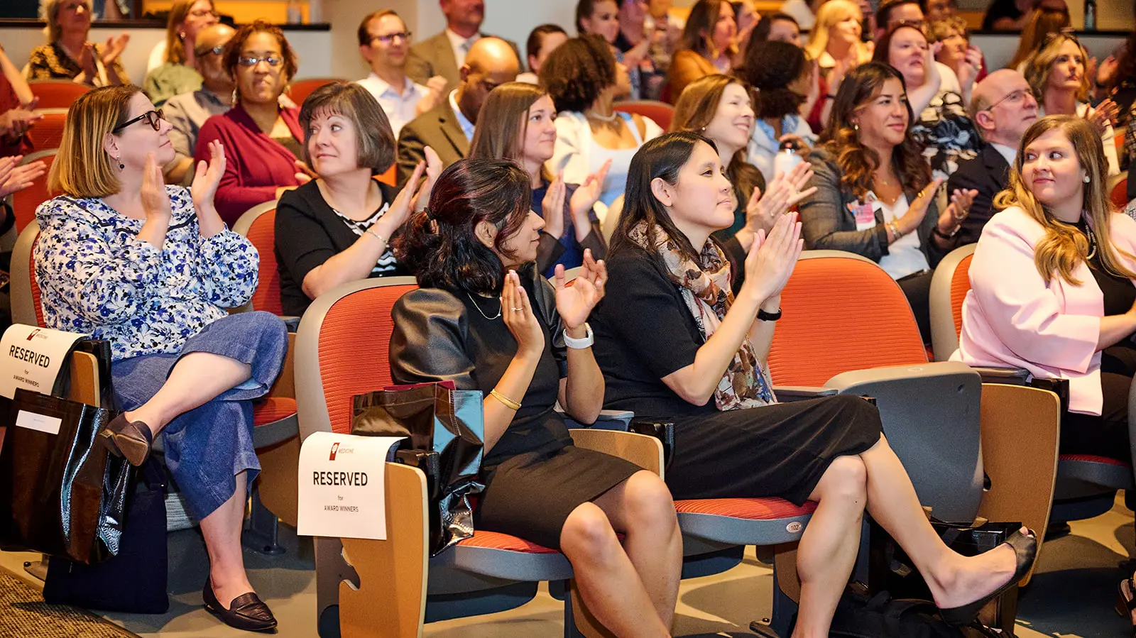 Audience applauds award winners