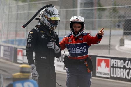Dr. Julia Vaizer with INDYCAR driver Kyle Kirkwood