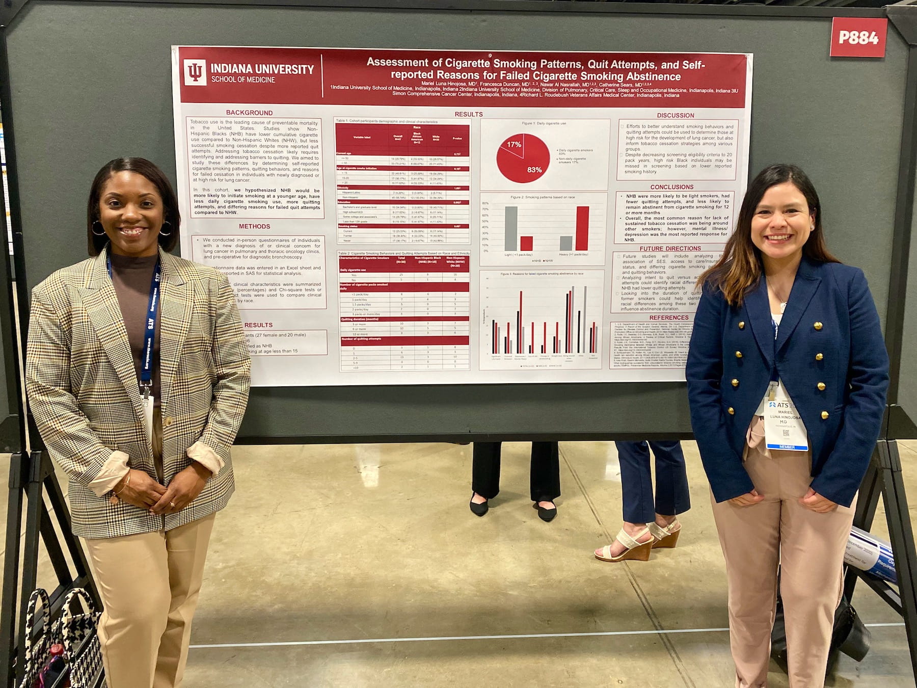 Duncan and Luna present their research