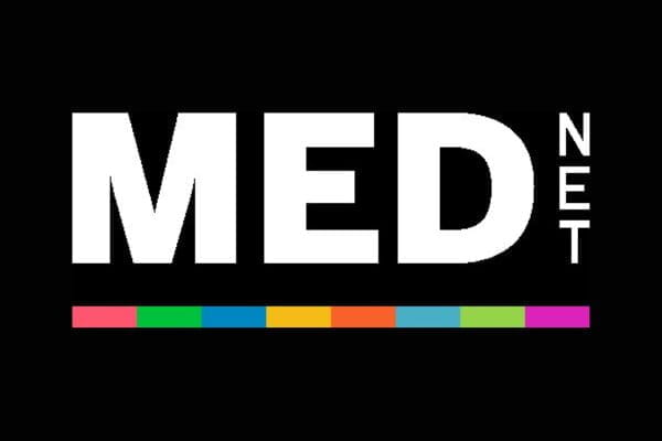 MedNet graphic in white text on black background
