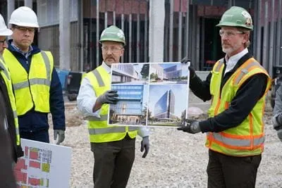New building hardhat tour