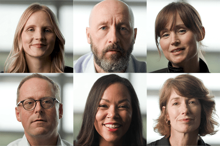 Composite of headshots: Drs. Vater, Bosslet, Reed, McFerron, Neal and Walvoord