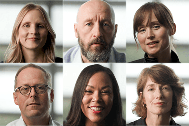 Composite of headshots: Drs. Vater, Bosslet, Reed, McFerron, Neal and Walvoord