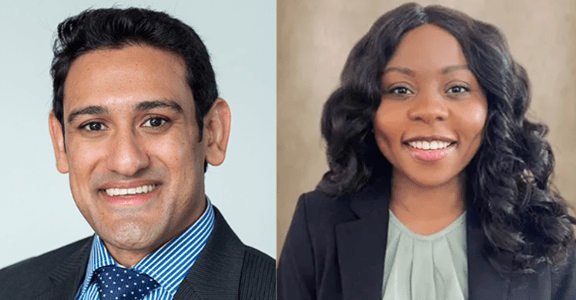 Professional headshots of two early cardiovascular medicine researchers.